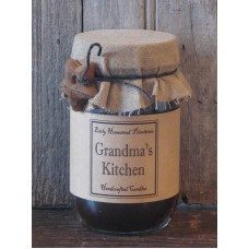 Primitive Rustic Country Handmade Grandma&apos;s Kitchen Scented Jar Candle   282295073892